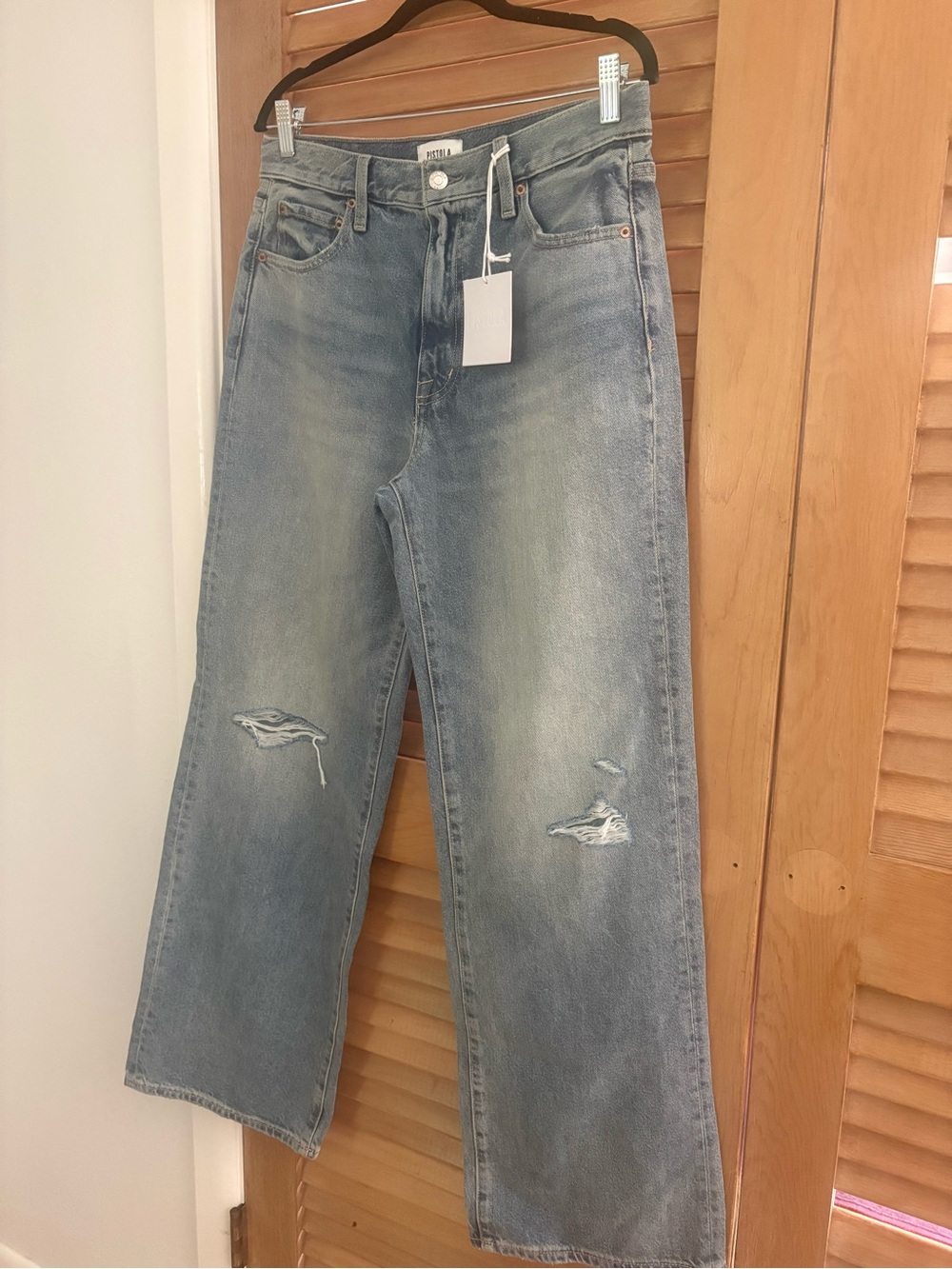 Pistola NWT Women’s Hendrix High Rise Baggy Jeans Sz 27 in Apprentice Distressed
